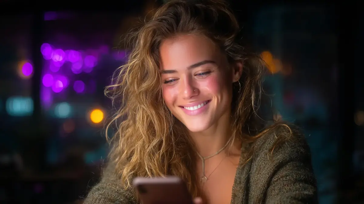 Woman browsing is crushon ai safe on her phone
