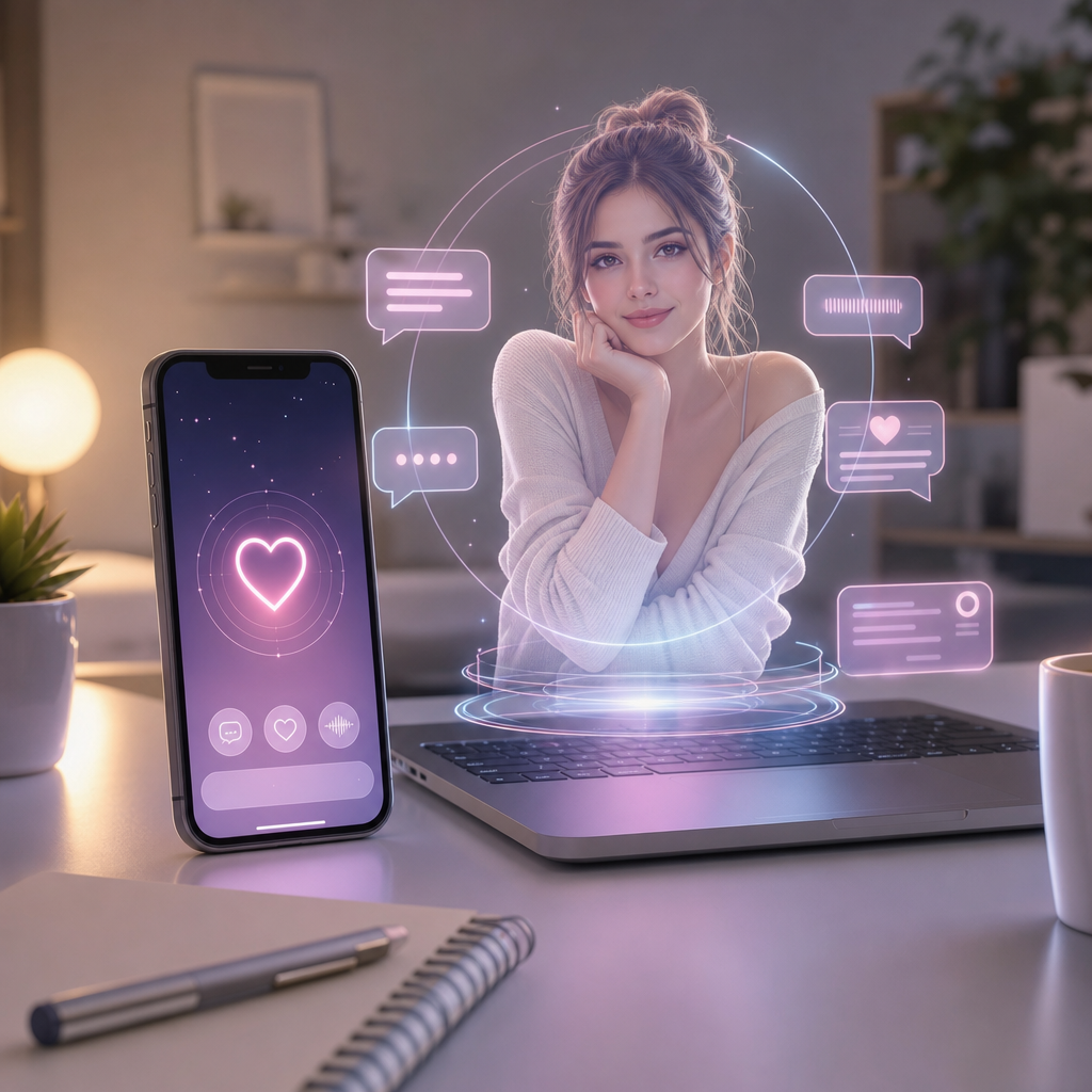 GirlfriendGPT Review 2026: Pricing, Roleplay, Pros, Cons and Better Alternatives — AI companion illustration 2